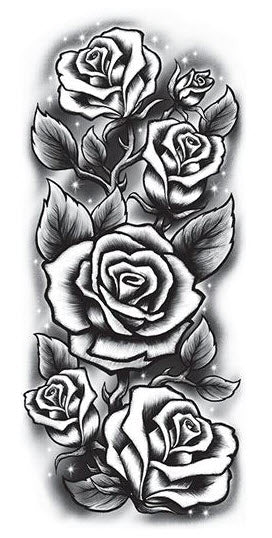 A tattoo design of a delicate red rose, water color,...