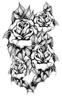 Tatuaje De Rosas Blancas y Negras