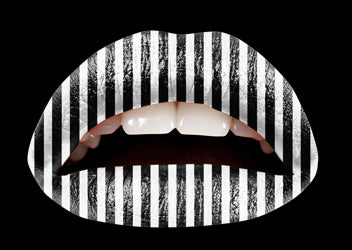 Violent Lips Black & White Stripes