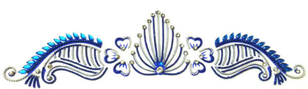 Sticker Gioiello Fascia Per Il Corpo Cristalli Blu