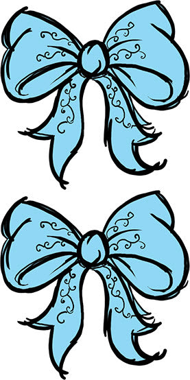 Blue Bows (2 Tattoos)