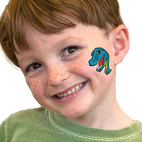 Blauwe Dinosaurus Tattoo
