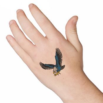 Blauer Adler Tattoo