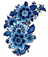 Tatuagem Flor Azul de Tentaçã