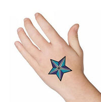 Estrella De Hielo Azul Tatuaje