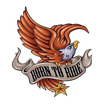 Born To Ride' Eagle Tattoo