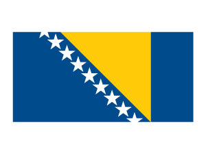 Bosnien-Herzegowina Flagge Tattoo