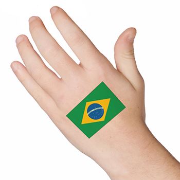 brazil flag fake tattoo