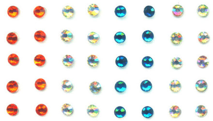 Bright Colors Body Gem Stones (40 Body Crystals)