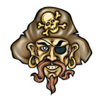 Bronzen Piraat Tattoo