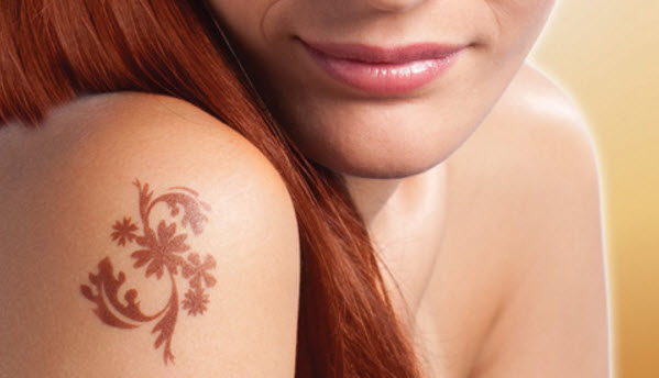 Brown Temporary Tattoo Spray + 3 Stencils
