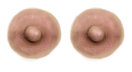 Brownish Pink Nipple Temporary Tattoos (M)
