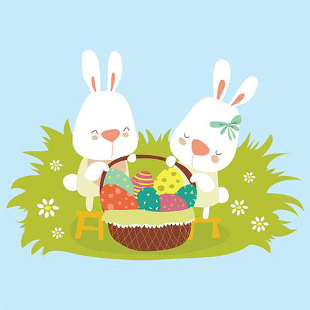 Bunnies & Easter Basket Tattoo