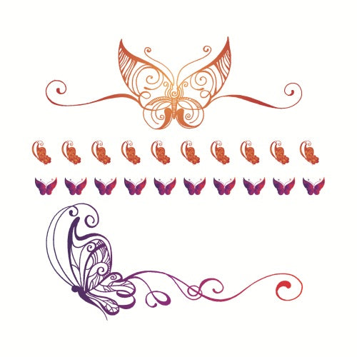 Butterflies & Nails Tattoos