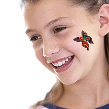 Papillon Ailles Fleurs Tattoo