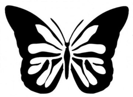Papillon Pochoir Pour Tatouage En Spray