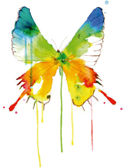 Papillon Aquarelle - Tattoonie
