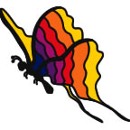 Rainbow Butterfly Tattoo