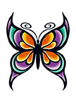 Schmetterling Glitter Tattoo