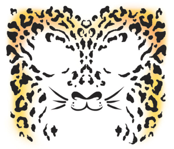 Leopardo Cazador Kit De Tatuaje Facial