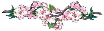 Tatuagem de Braçadeira Flor de Cerejeira