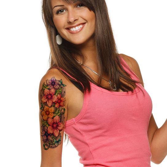 Kirschbläte Sleeve Tattoo