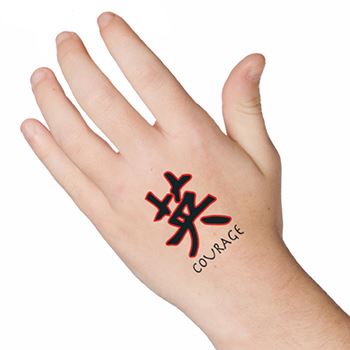 Chinese Courage Tattoo – Tattoo for a week