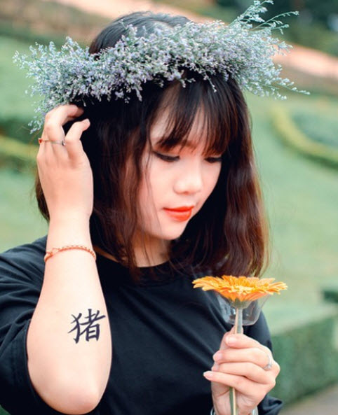 Chinese Dierenriem Varken Tattoo