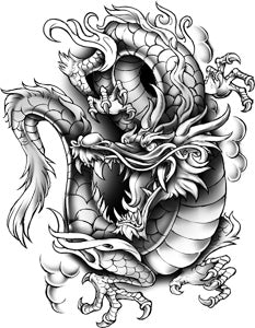 Classic Urban Dragon Tattoo