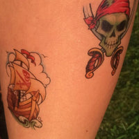 Classic Vintage Piraten-Totenkopf Tattoo