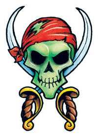 Crâne De Pirate Classic Vintage Tattoo