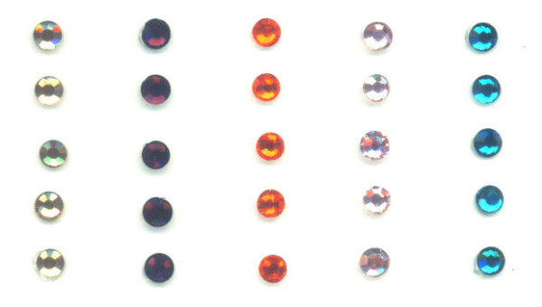Clear Colors Body Gem Stones (25 Body Crystals)