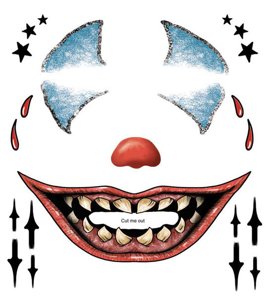 Clown Face Tattoo Kit