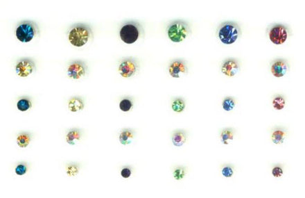 Gemas De Cuerpo Coloreado (30 Cristales Del Cuerpo)