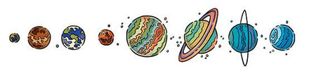Kleurrijke Planeten Tattoo