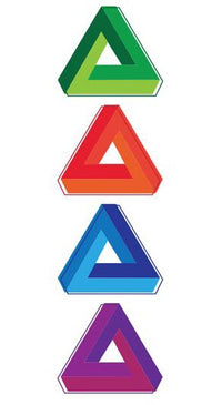 Colorful Triangle Tattoos