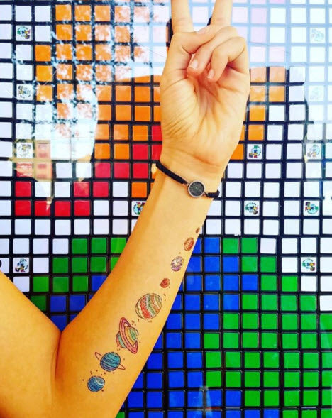Colorful Planets Tattoo
