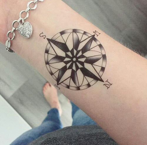 Compass Tattoo Making Ideas | Temporary Tattoo Making with Tricks | Broken  Clock Tattoo #tattooart - YouTube