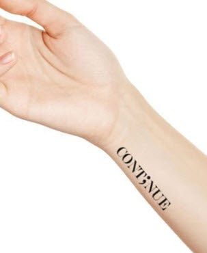 Continue Point-Virgule Tattoo (3 Tattoos)