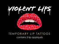 Coral Giraffe Violent Lips (3 Sets Tattoos Lèvres)
