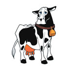 Small Cow With Bell Tattoo