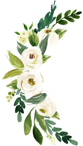 Halbmond Aquarell Blumen Tattoo