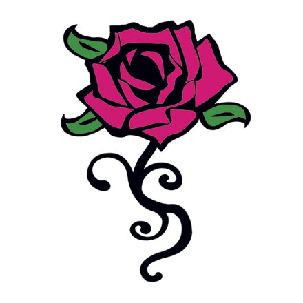Curly Rose Tattoo