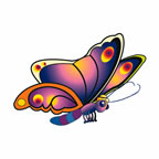 Gläcklicher Schmetterling Tattoo