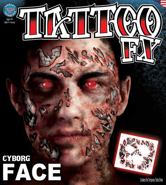 Cyborg Face Tattoo Kit