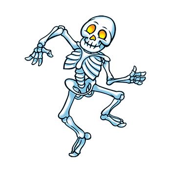 Kleines Tanzendes Skelett Tattoo