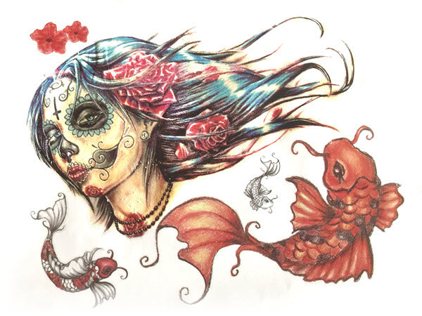 Day Of The Dead Koi - Skyn Demure Tattoos