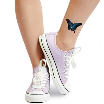Diep Blauwe Vlinder Tattoo