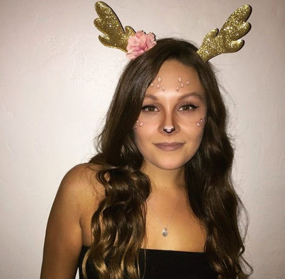 Deer Costume Face Tattoo