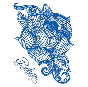 Delfter Blau Rose Tattoo